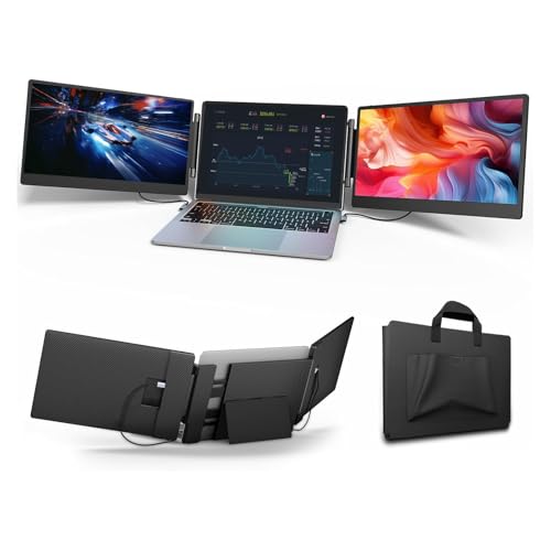 CLEASEBILY Upgraded 3rd Triple Aero Pro Max 3 Screen Monitor, 15.6