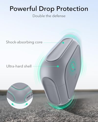 Image of ESR for AirPods Pro 3 Case, Compatible with AirPods Pro Case 3rd Generation (2025), Compatible with MagSafe, Full Drop Protection Cover with Lanyard, Gray