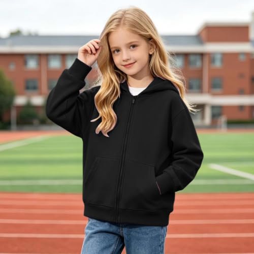 Sblioda Boys Zip Up Hoodie Kids Zip Up Hoodie Black - image 8