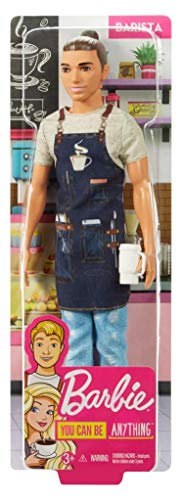 Muñeco Ken Barista con Delantal y Accesorio de Café miniatura 5