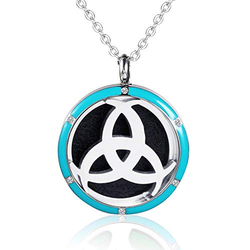 Preisvergleich Produktbild Aromatherapie-Anhänger Geometrische Tier Parfüm Halskette Edelstahl Aromatherapie Medaillon Emaille Anhänger Ätherisches Öl Diffusor Schmuck