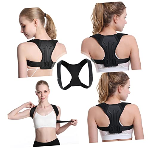 HOMOCONO Belt Clavicle Chest Support Adjustable Posture Brace Adjustable Posture Brace Anti-hump Posture Clavicle Support Brace Holder Black
