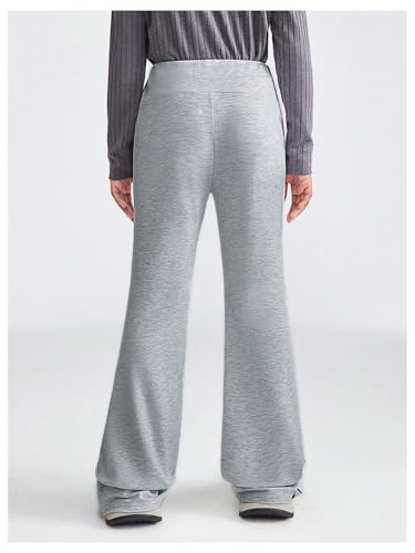 Girl's Elastic High Waisted Flare Pants Casual Sports Bell Bottoms Sweatpants2