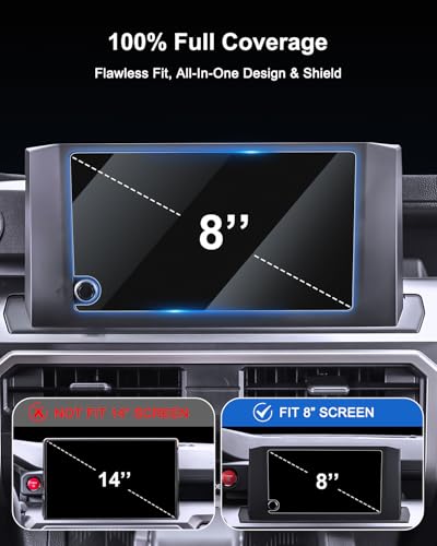 Image of SHAOHAO for 2026 Toyota 4Runner Anti-Glare Screen Protector Fit for 2025 2026 Toyota 4Runner Accessories (SR5, TRD Sport, TRD Off-Road) 8-Inch Matte Glass Anti Fingerprint & Scratch Bubble Free