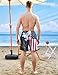 4th of July Swim Trunks for Mens 3D Print American Flag Waist Mens Board Shorts with Drawstring Young Man Swim Trunks Independence Day Beach Short Hawaiian Vacation Swimwear Fashion Beachwear L