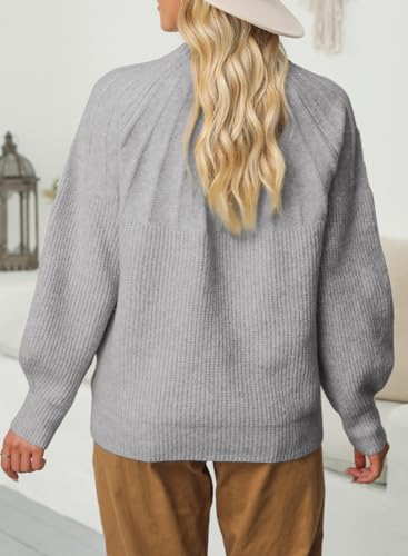 Image of Dokotoo Women's Turtleneck Oversized Sweaters Long Sleeve Pullover Knit Mock Neck Tops