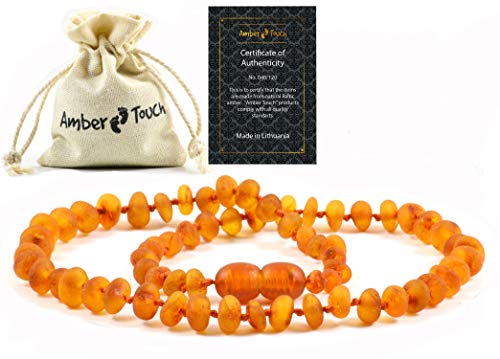 RAW Baltic Amber Necklace -Natural Amber from Baltic Region, Genuine Amber (13in.)