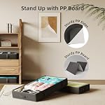 2-Pack Under Bed Storage Containers, 6 Inches Tall Clothes Storage, Black - Image 7