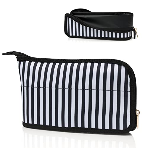 Small Toiletry Bag, Nylon Dopp Kit, Waterproof Hygiene Bag, Unisex Toiletry Makeup Pouch Organizer Light Travel Kit, Stripe