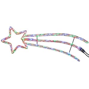WeRChristmas Animated Shooting Star LED Rope Lights Silhouette with Speed Controller, 90 cm – Large, Multi-Colour