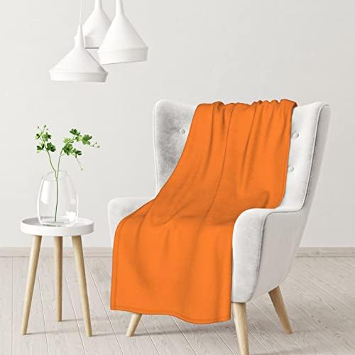 Flannel Throw Blanket for Couch - 40x30, Lightweight, Beauty Burnt Orange - Soft, Plush, Fluffy, Warm, Cozy - Perfect for Bed, Sofa