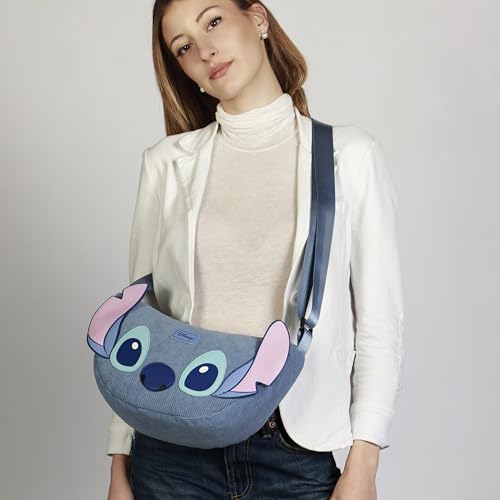 Sac bandoulière Stitch bleu Disney, idée cadeau originale - 7