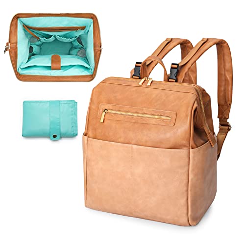 MISS FONG Wickeltasche Wickelrucksack Mama Backpack Wickelauflage Unterwegs...