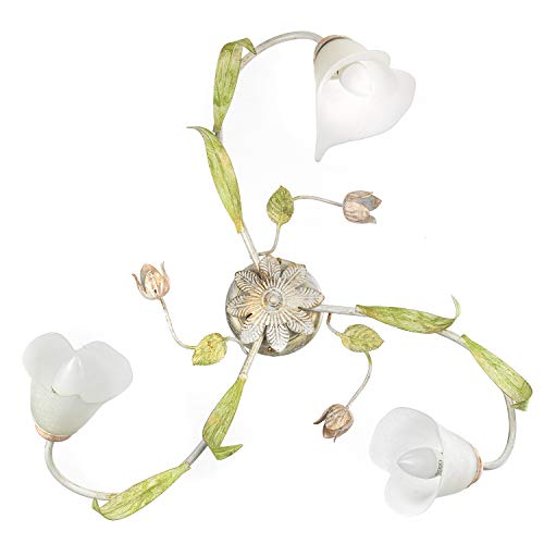 Onli - Plafón de 3 luces Wilma Color blanco envejecido