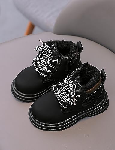 Happy Cherry Toddler Work Boots Classic Snow Boots Waterproof Winter Boots Ankle Lace Up Boot Construction Boots4