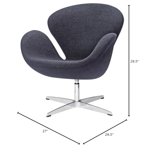 Modern Eternity Swan Chair - Black