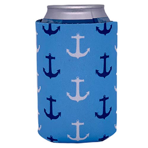 Anchor Pattern Collapsible Can Coolie