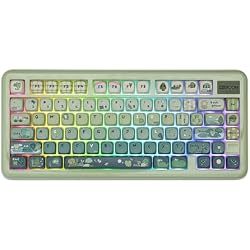 KiiBoom Phantom81 Lite 75% Gasket Mechanical Keyboard, VIA Programmable | 3 Modes Wireless Gaming Keyboard, 4000mAh Battery, RGB Backlights, Creamy Sound, Hot-Swappable for Windows/Mac/Linux (Green)