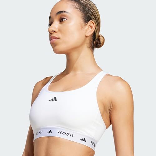 Adidas Powerreact Techfit bra à maintien moyen blanc au design épuré - 3