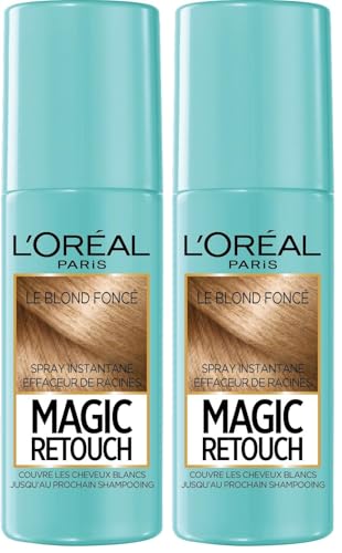 Spray 'Magic Retouch' para retoque de raíz instantáneo, castaño, 75 ml, de la marca L’Oréal París (Paquete de 2)