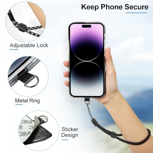 Limvory T-5P-WRISTSTRAP-1 Cell Phone Lanyard, 5 Pack Adjustable Phone Wrist Strap thumb #2