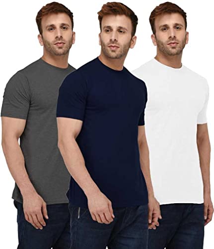 Image of INKKR Men Round Neck Tshirt for Men Pack of 3 Combo