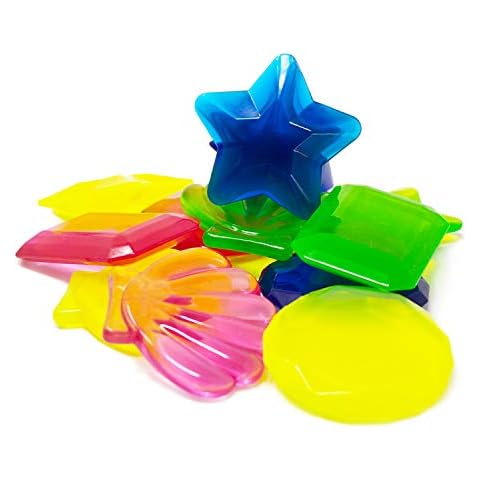 Boley Dive Gems Swim Toys - 12 Pack Pool Diving Toys for Kids - Sinking Swimming Pool & Bath Toys for Toddlers, Water Games - Includes Sea Shells, Stars, Circles & Rectangles Cover
