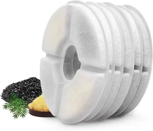 Filtros de repuesto para fuente de agua para gatos 6 piezas miniatura 5