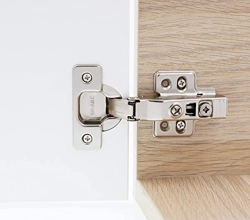 Decobasics Full Overlay Soft Close Cabinet Hinges For Kitchen Cabinets (20 Pcs) -105° Frameless Concealed Cabinet Door Hinge -3 Way Adjustability -Clip On Plate & Matching Screw For Easy Installation #TOP6