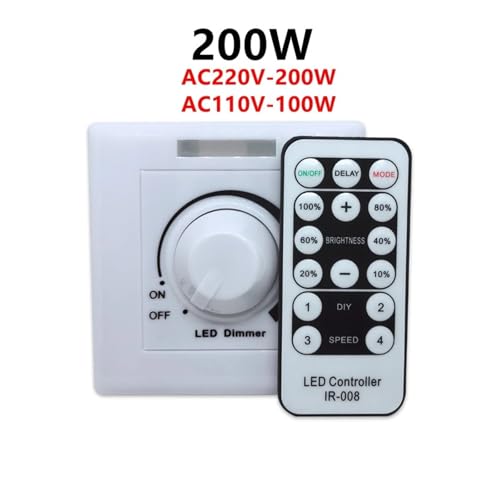 Variateur LED 200W interrupteur télécommande AC220V variateur de phase - 2