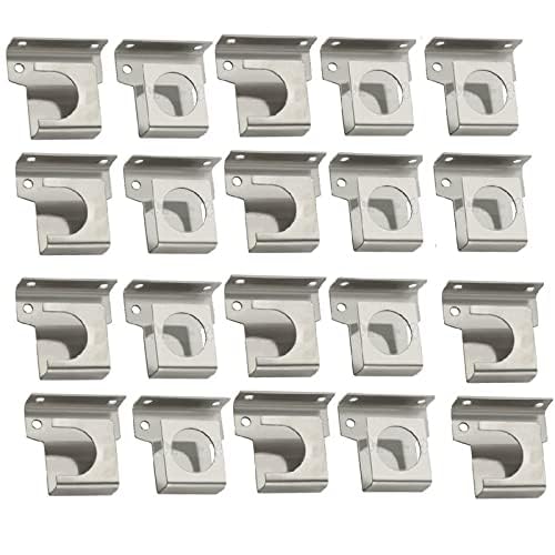 Image of Soul Craft Stainless Steel 25 mm Curtain Rod Universal Wall to Wall Bracket for Door and Windows with Complete Fittings Pack of 10 Pair [ 20 Pcs ]