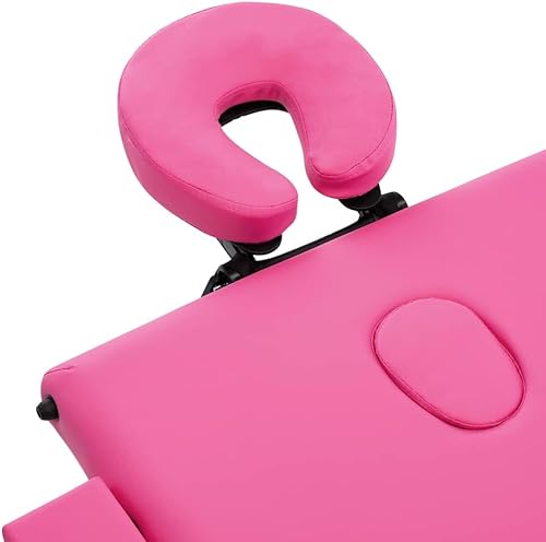 Miniatura 5 de FAMIROSA Mesa de masaje plegable 3 zonas madera rosa, 41.6 lbs,110188