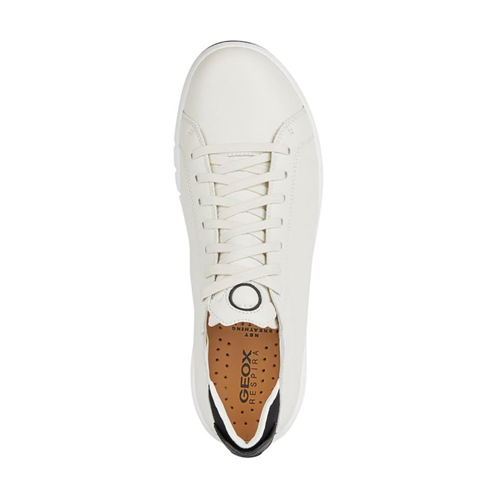 Geox Męskie buty sportowe U AERANTIS A, białe/czarne, 44 EU, biały/czarny, 44 EU