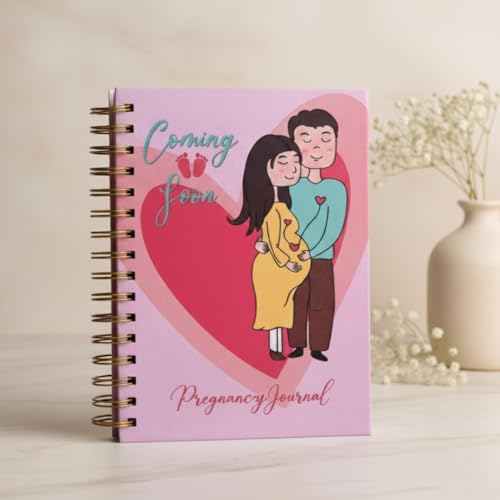 Image of Pregnancy Journal for Pregnant Women - 40-Week Bump Tracker & Memory Book with Stickers | Guided Pregnancy Planner with Prompts, Milestone Pages & Hardcover Keepsake | Gift for Expecting Moms (Little heart)