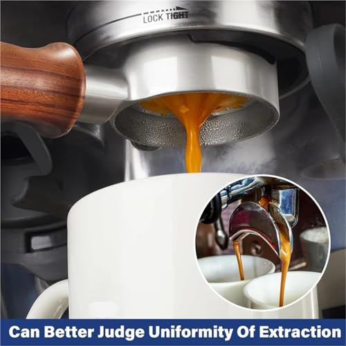 Portafiltro sin fondo de 51 mm para cafetera espresso en color 3 con filtro desnudo incluido 7