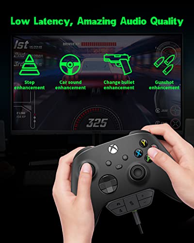 Aojaki Olclss Stereo Headset Adapter, Xbox Controller Adapter Xbox Mic Adapter For Xbox One/One S/X/Elite 1/ Elite2/ Series S/X Controller-Adjust Audio Balance (Game Sound & Voice Chat)-Low Latency thumb #1