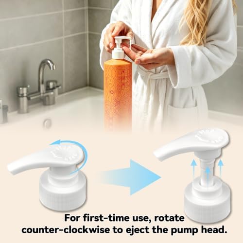 VANEST 3 Pcs Dispenser Pump Compatible with amika 1 L/33.8 Fl Oz Bottles - 3