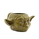 Silver Buffalo Disney Star Wars Yoda Face Ceramic 3D Sculpted Mug, 20-Ounce