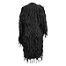 Womens Tassel Cardigan Dress Fashion Solid Color Long Sleeves Crochet Sweater Cardigans Coat Loose Casual Knitwear Black Medium