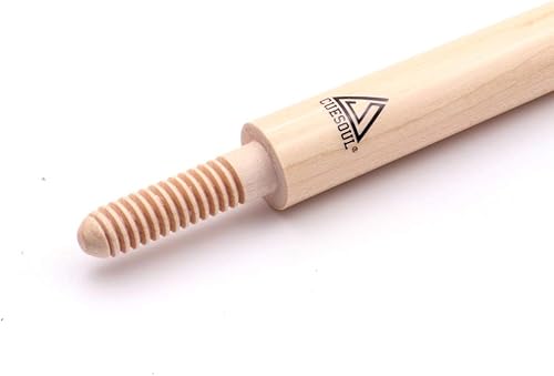 Miniatura 3 de Taco de billar Carom de 3 cojines, color rojo, 56 pulgadas, peso 18 onzas, sistema de juntas de madera