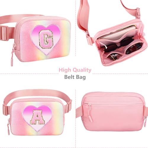 Image of Belt Bag for Girls Gifts - Birthday Gifts for Teenager, Personalized Gifts for Mom Freind Sister Teacher, Graduation Gifts for Her, Initial Crossbody Bag Belt Bag for Women I