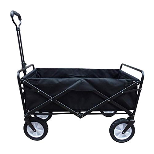Carretilla plegable para jardín con 4 ruedas, capacidad de carga 100 kg, multiusos para compras, camping y playa miniatura 1