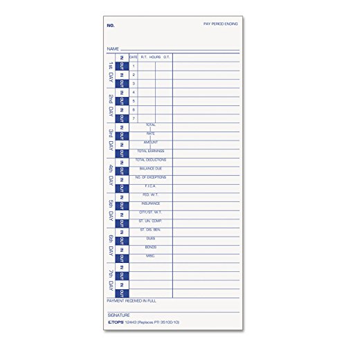 Carte de temps pour pyramide TOP12443 fiche de pointage mensuelle carton