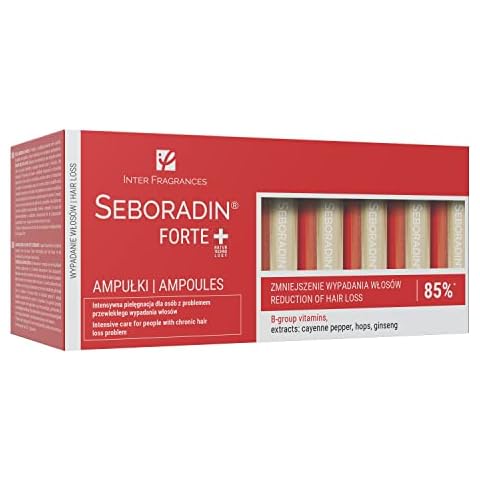 Seboradin Forte Hair Growth Serum Ampoules 14 x 5,5 ml | Anti Hair Loss Serum | Chronic Hair Loss and Thinning Treatment | Natural Extracts and Vitamins | Hair & Scalp Treatment | Hair Care & Products Cover