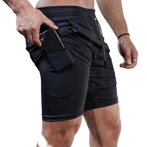 Mauro Kane Herren Shorts 3 Zoll - Sportshorts Mit Reißverschlusstaschen