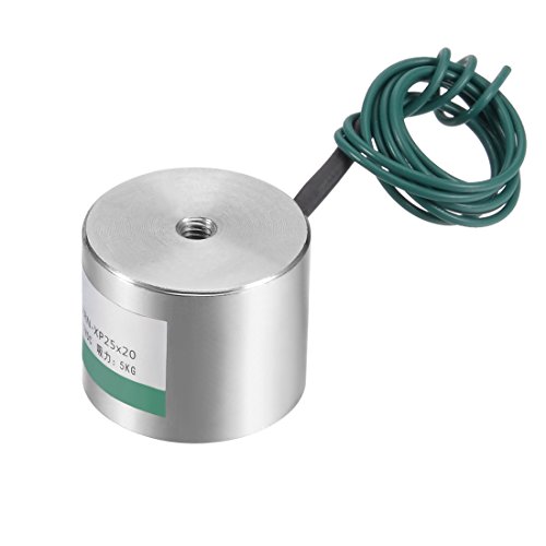 uxcell Electroimán de Elevación Eléctrico DC12V 50N Fuerza 25x20mm miniatura 2