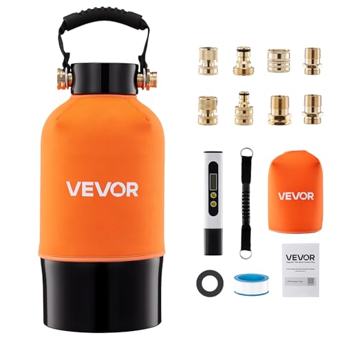 VEVOR Sistema de Agua Desionizada con Resina DI de 5 L, Sistema de Lavado de Coche con Medidor de TDS, Desionizador de Agua para Sistema de Lavado Impecable, para Autos, Casas Rodantes, Ventanas