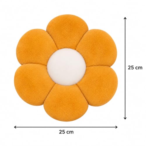 Image of AVSHUB Sunflower Pattern 6 Kali Cute Preppy Decorative Throw Pillow|Floor Cushion with Fibre Filling for Aesthetic Decoration (Brown, 25CM)