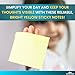 1InTheOffice Sticky Notes Yellow, Sticky Notes 3x3, Self Stick, 18/Pack = 100 Sheet/Pack