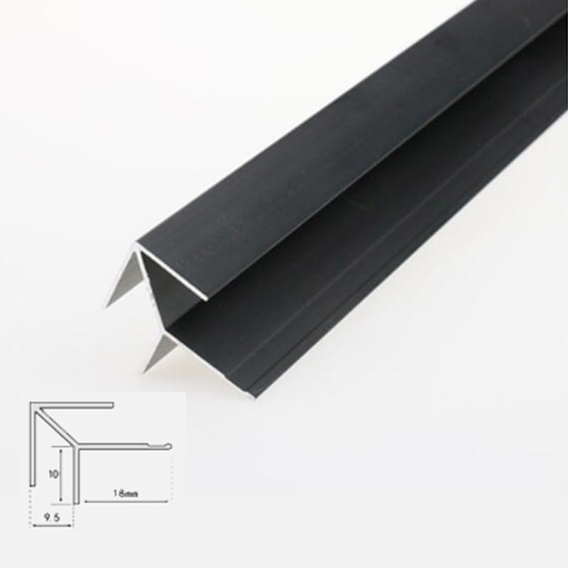 1pcs 9.5mm*800mm Matte black aluminum alloy decorative line wall panel edge-finishing waist line No corrosion oxidation fading